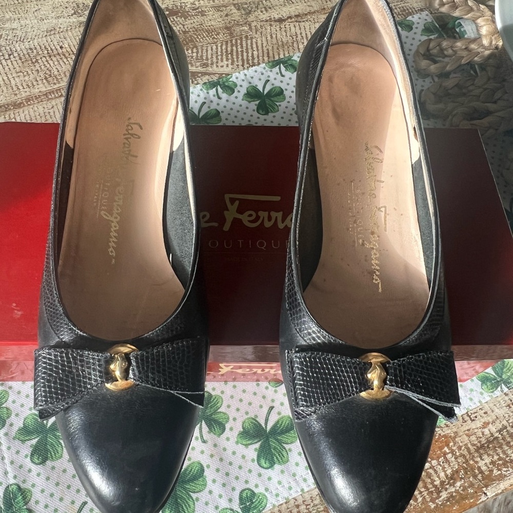 Ferragamo pumps good condition with few scuffs.